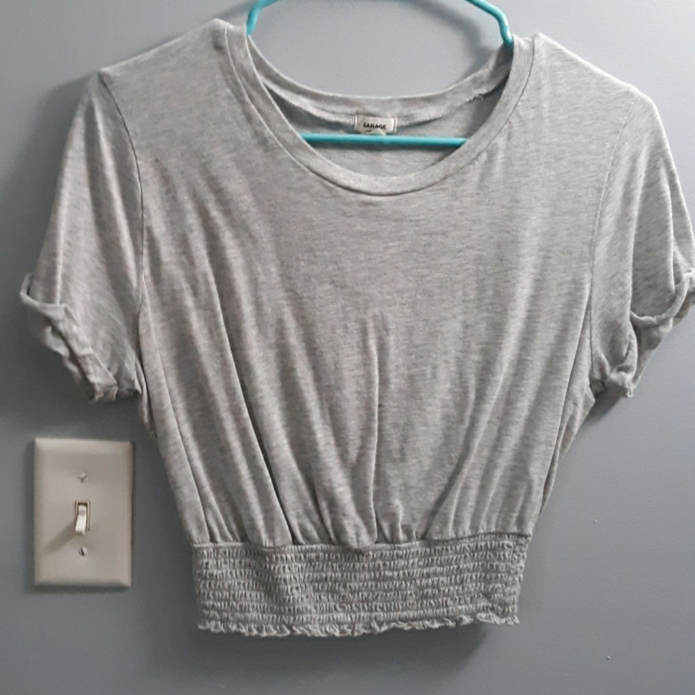 Gray crop top